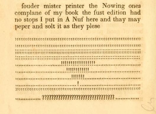 punctuation table